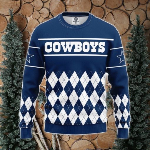 NFL Dallas Cowboys Limited Edition All Over Print 3D Sweater Xmas Christmas Gift