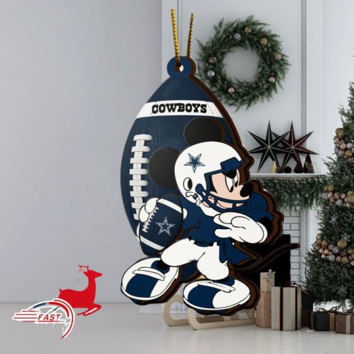 NFL Dallas Cowboys Mickey Mouse Christmas Ornament 2023 Christmas Tree Decorations
