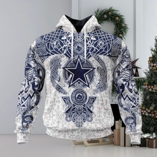 NFL Dallas Cowboys Norse Viking Symbols 3D Hoodie