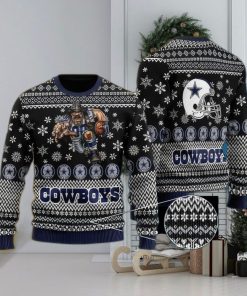 NFL Dallas Cowboys Weave Knitted Xmas Sweater For Men Women