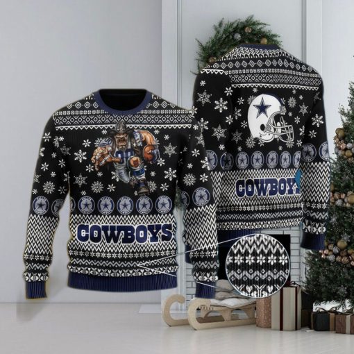 NFL Dallas Cowboys Weave Knitted Xmas Sweater For Men Women