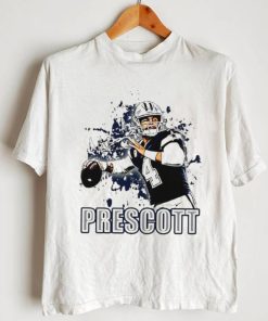 NFL Dallas Cowboys football Dak Prescott player Prescott action pose draw shirt