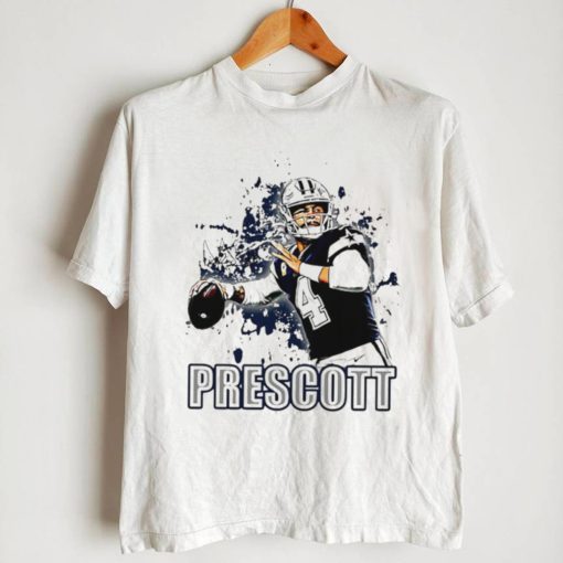 NFL Dallas Cowboys football Dak Prescott player Prescott action pose draw shirt