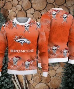 NFL Denver Broncos Christmas Skull Sport Christmas Ugly Sweater 3D