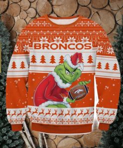 NFL Denver Broncos Grinch AOP Ugly Christmas Sweater Christmas Gift For Men And Women