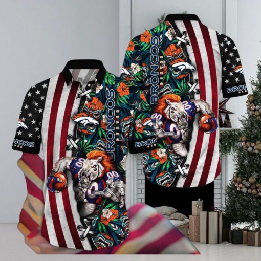 NFL Denver Broncos Hawaii Shirt Mascot Aloha Summer Shirt
