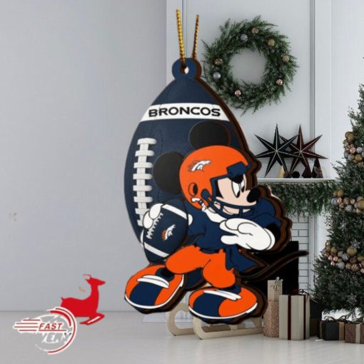 NFL Denver Broncos Mickey Mouse Christmas Ornament 2023 Christmas Tree Decorations