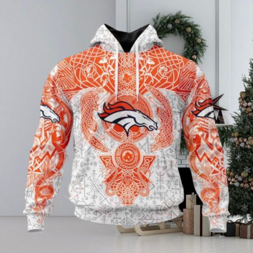 NFL Denver Broncos Norse Viking Symbols 3D Hoodie