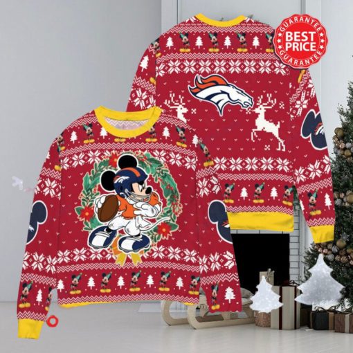 NFL Denver Broncos x Mickey Mouse Christ Ugly Sweater