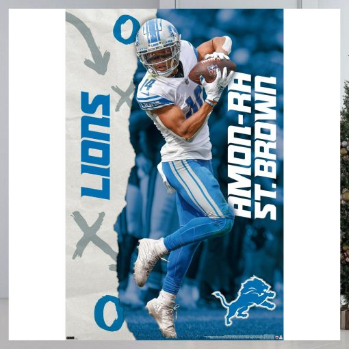 NFL Detroit Lions   Amon Ra St. Brown 22 Wall Poster