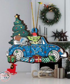 NFL Detroit Lions And Baby Yoda Christmas Ornament 2023 Christmas Tree Decorations