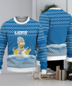 NFL Detroit Lions Christmas AOP Warm Ugly Sweater