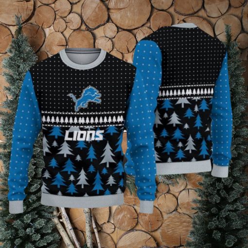 NFL Detroit Lions Christmas Pattern Sport Christmas Ugly Sweater 3D