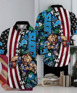 NFL Detroit Lions Hawaii Shirt Mascot Aloha Summer Shirt
