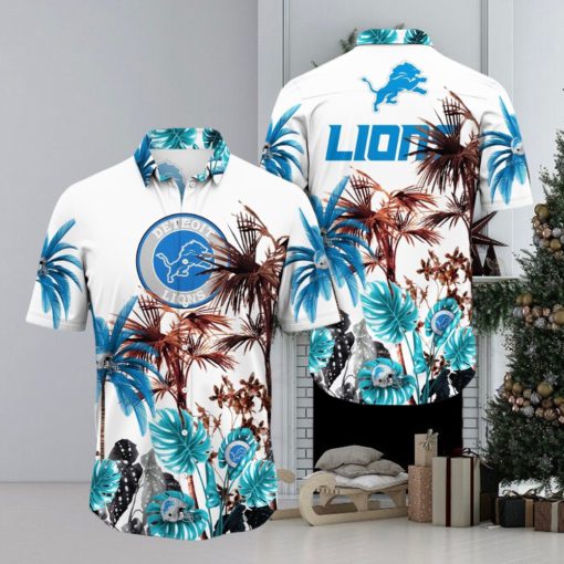 NFL Detroit Lions Hawaii Shirt Palm Tree Aloha Shirt For Fans