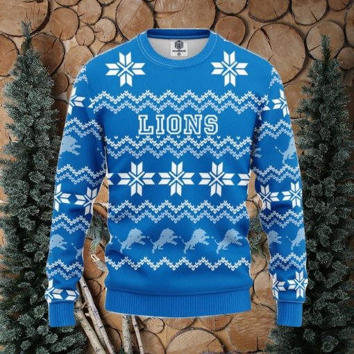 NFL Detroit Lions Limited Edition All Over Print 3D Sweater Christmas Gift For Fans