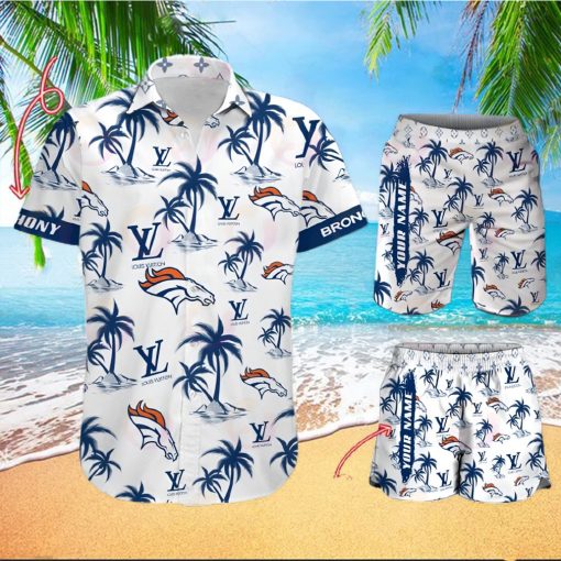 NFL Detroit Lions Louis Vuitton Logo Pattern Hawaiian Shirt & Shorts