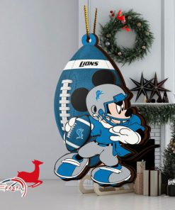 NFL Detroit Lions Mickey Mouse Christmas Ornament 2023 Christmas Tree Decorations