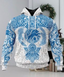 NFL Detroit Lions Norse Viking Symbols 3D Hoodie