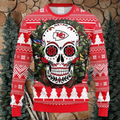 NFL Fans Arizona Cardinals Skull Flower Ugly Logo Ugly Christmas Sweater For Men And Women