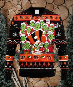 NFL Fans Cincinnati Bengals 12 Grinch Xmas Day Christmas Ugly Sweater For Men Women