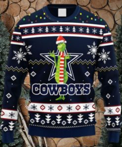 NFL Fans Dallas Cowboys Funny Grinch Christmas Ugly Sweater For Men Women