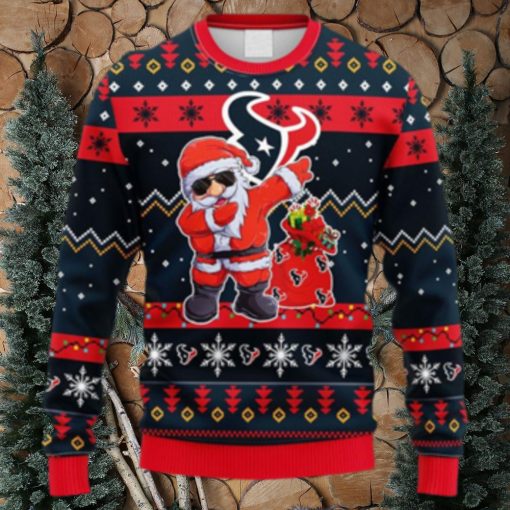 NFL Fans Houston Texans Dabbing Santa Claus Christmas Ugly Sweater For Men Women