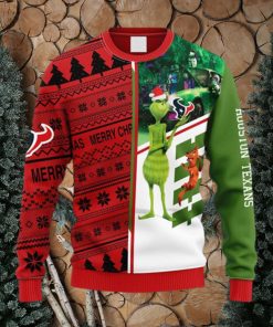 NFL Fans Houston Texans Grinch & Scooby Doo Christmas Ugly Sweater For Men Women