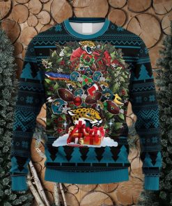 NFL Fans Jacksonville Jaguars Tree Ugly Christmas Fleece Sweater For Men Women