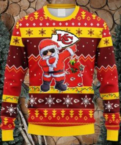 NFL Fans Kansas City Chiefs Dabbing Santa Claus Christmas Ugly Sweater For Men Women