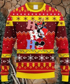 NFL Fans Kansas City Chiefs HoHoHo Mickey Christmas Ugly Sweater For Men Women