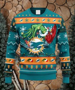 NFL Fans Miami Dolphins Grinch Christmas Ugly Sweater For Men Women