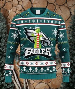 Cute Grinch American Football Philadelphia Eagles Ugly Christmas Sweater