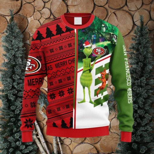 NFL Fans San Francisco 49ers Grinch & Scooby Doo Christmas Ugly Sweater For Men Women