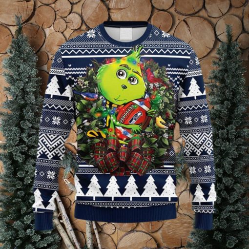 NFL Fans Seattle Seahawks Grinch Hug Christmas Ugly Sweater For Men Women