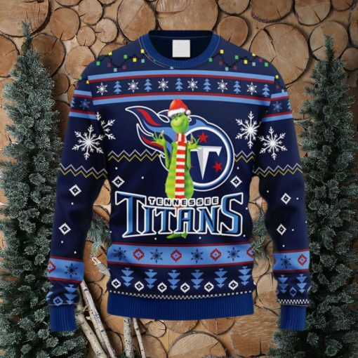 NFL Fans Tennessee Titans Funny Grinch Christmas Ugly Sweater For Men Women