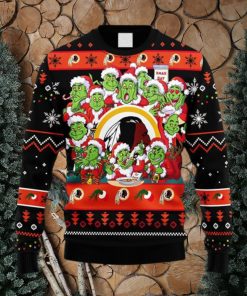 NFL Fans Washington Redskins 12 Grinch Xmas Day Christmas Ugly Sweater For Men Women