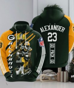 NFL Green Bay Packers Jaire Alexander Dark Green Gold Pullover Hoodie