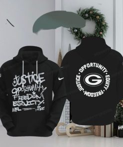 NFL Green Bay Packers Justice Opportunity Equity Freedom Hoodie