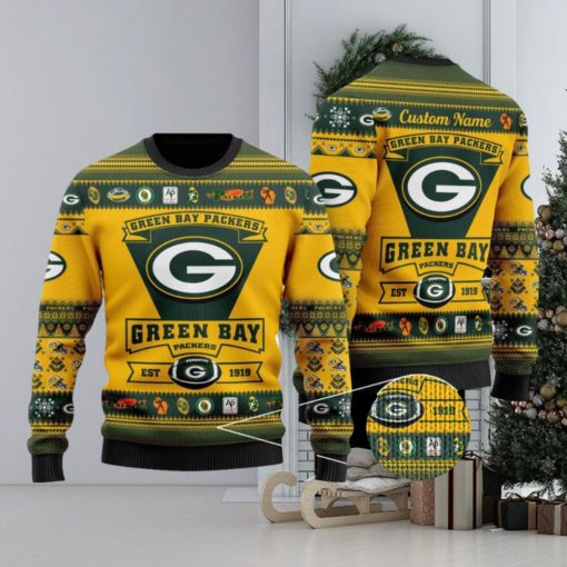 NFL Green Bay Packers Logo New Style Personalized Knitted 3D Sweater