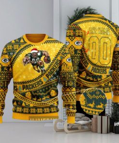 NFL Green Bay Packers Mascot Woolen Christmas Full Print Custom Sweater