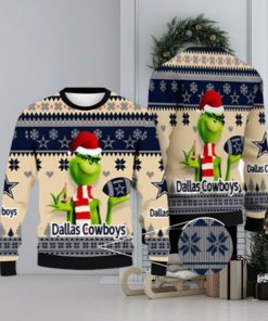 NFL Grinch Dallas Cowboys Ugly Christmas Sweater Xmas 3D Printed Christmas Sweater Gift