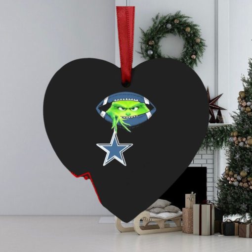 NFL Grinch Hold Dallas Cowboys Football Ornament Custom Name