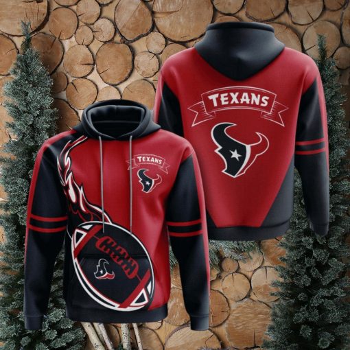 NFL Houston Texans Battle Red Fire Pullover Hoodie