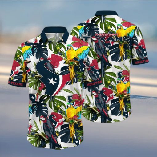 NFL Houston Texans Floral Flower Hawaiian Shirt