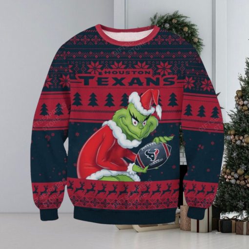 NFL Houston Texans Grinch Ugly Christmas Sweater Trending Sweater For 2023 Christmas Holidays