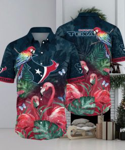 NFL Houston Texans Hawaii Shirt Flamingo And Flower Aloha Shirt
