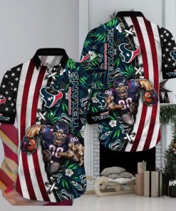 NFL Houston Texans Hawaii Shirt Mascot Aloha Summer Shirt