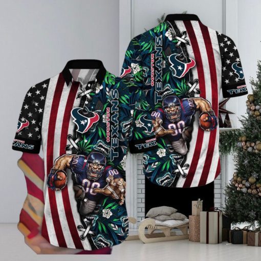 NFL Houston Texans Hawaii Shirt Mascot Aloha Summer Shirt
