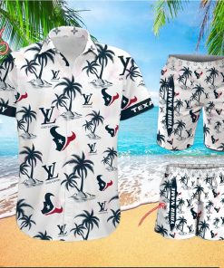 NFL Houston Texans Louis Vuitton Logo Pattern Hawaiian Shirt & Shorts